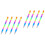 24 Pcs Rainbow Building Block Writing Pen Stacker For Kids 4