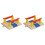 2Pcs Train Track Diy Railing Barrier Railway Road Block Prop 4
