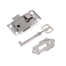 3 Pack Hinges Gate Key Buckle Case Locks For Luggage Silver