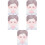 5Pcs Face Painting Practice Board Mold 8