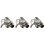 3Pcs Durable Silver Faucet Diverter 3-Way Adapter for Bathroom Use 5