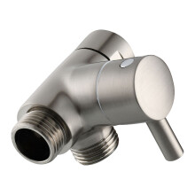 3Pcs Durable Silver Faucet Diverter 3-Way Adapter for Bathroom Use