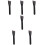 6 Pcs Bright Black Wooden Handle Makeup Brush For Foundation 10