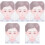 5Pcs Face Painting Practice Board Mold 4