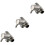 3Pcs Durable Silver Faucet Diverter 3-Way Adapter for Bathroom Use 6