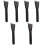 6 Pcs Bright Black Wooden Handle Makeup Brush For Foundation 6