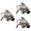 3Pcs Durable Silver Faucet Diverter 3-Way Adapter for Bathroom Use 7