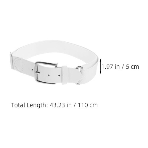 2St Dames Softballs Tailleband Wit, Elastisch PU Leer, Sport Riem 1