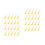 40Pcs Compact Yellow Plastic Scratcher Tool for Multi-Surface Use 5
