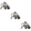 3Pcs Durable Silver Faucet Diverter 3-Way Adapter for Bathroom Use 10