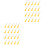 40Pcs Compact Yellow Plastic Scratcher Tool for Multi-Surface Use 4