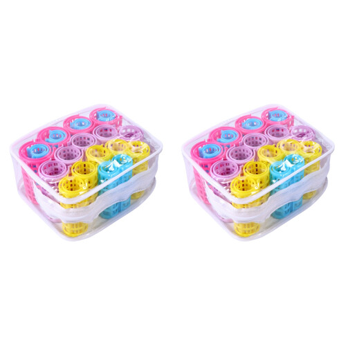 40St Kappersrollers Haarrollers Grip Assorti Kleuren Draagbaar 1