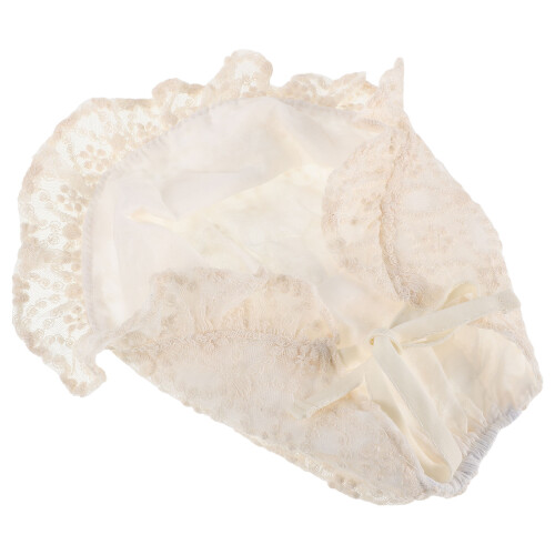 2St Polyester Newborn Bonnet Wit, Zonbescherming, Feesthoed 1