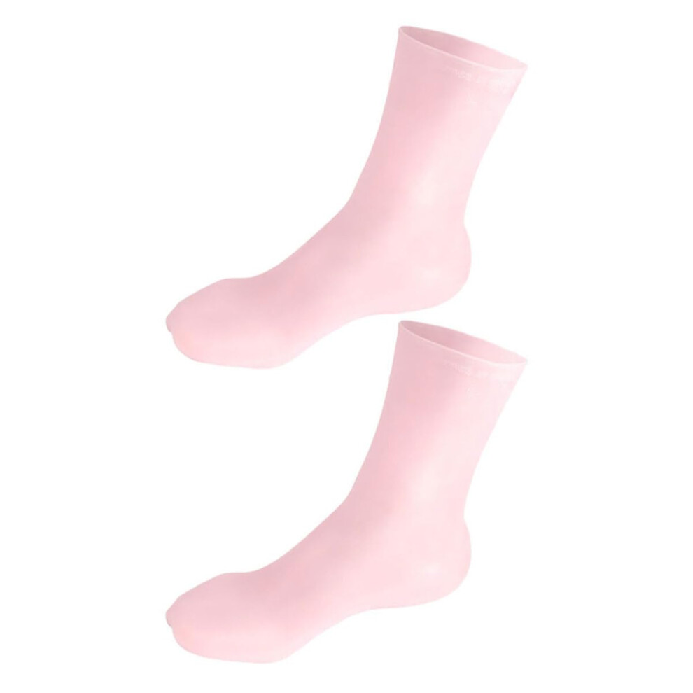 Moisturizing Silicone Gel Socks with Honeycomb Cushion for Overnight Foot Care and Dry Cracked Feet