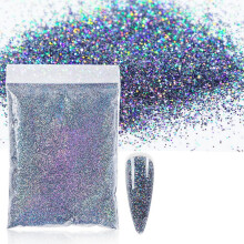 50g Holographic Fine Glitter Powder 0.2mm Ultra Fine Sparkle for Resin Crafts and Nail Art