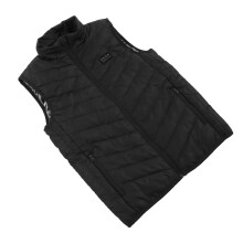 Gilet riscaldabile elettrico nero S - 17 zone, 3 modalità, USB, impermeabile