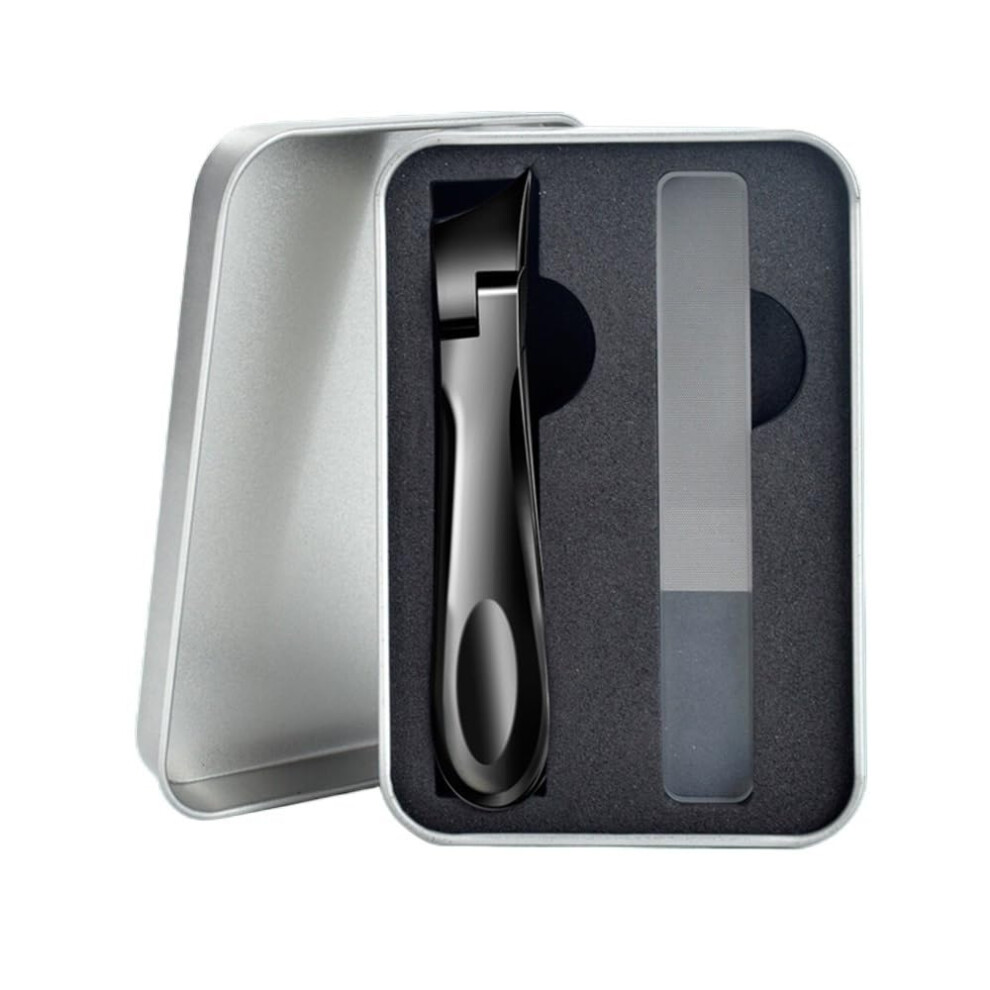 Stainless Steel Oblique Blade Nail Clippers with Nail File Ergonomic Grip for Fingernails and Toenails C3