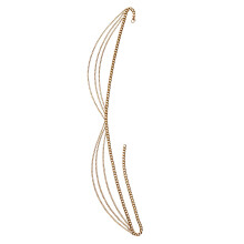 2 Pcs Adjustable Body Waist Chain Women Golden