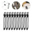 20Pièces Attaches Câbles Silicone Réutilisables Noires Pour Maison 8