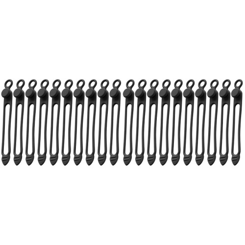 20Pièces Attaches Câbles Silicone Réutilisables Noires Pour Maison 1