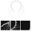 3St Parel Decoratie Sluier Haarband, Wit, Vintage Bruiloft Accessoires 11