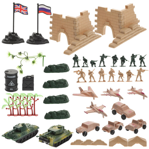 4 Sets Soldier Model Decor Man 2
