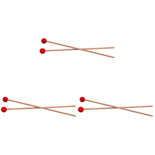 3Paren Paar Drumsticks Met Rubberkop Voor Percussie Instrument 2
