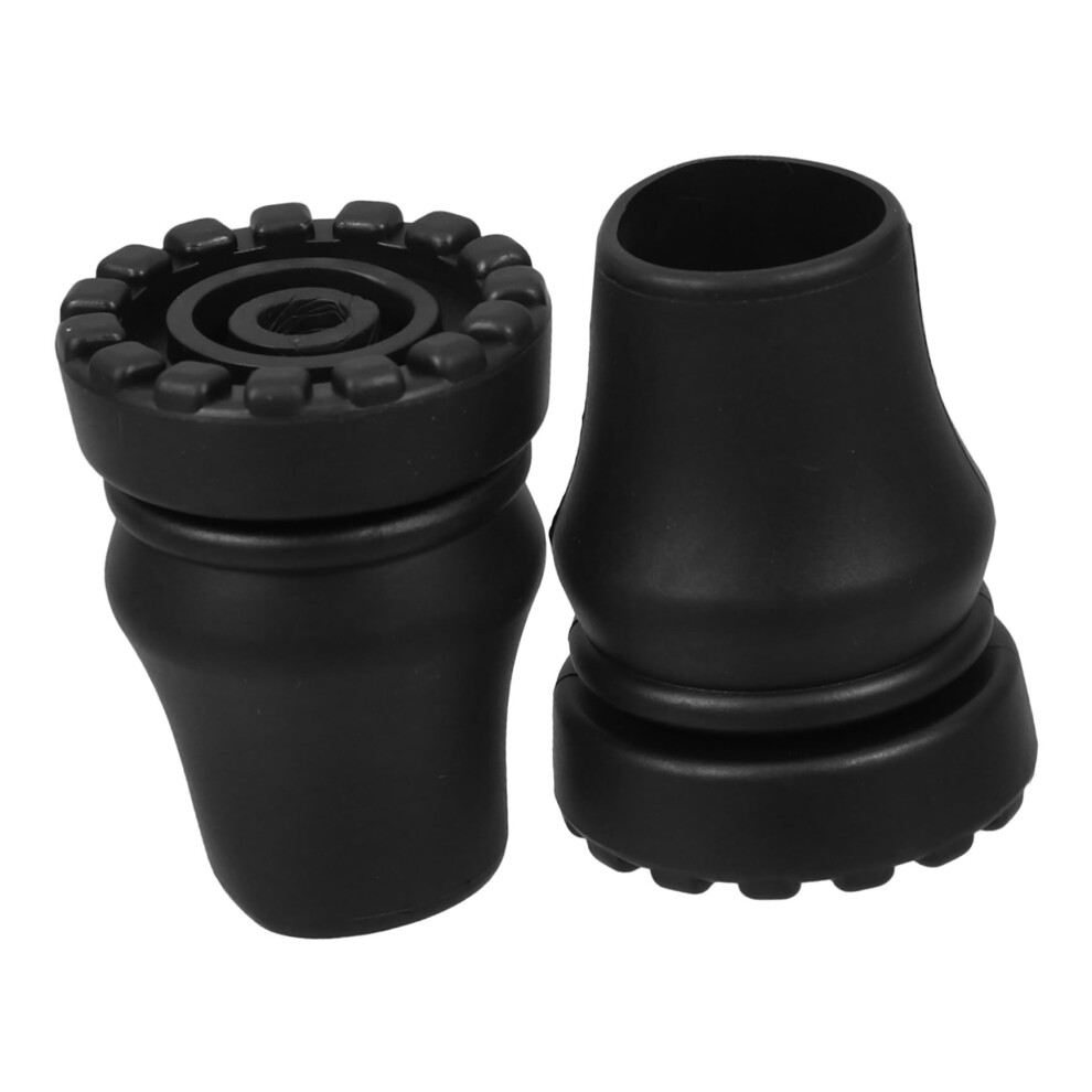 2 Pack Rubber Walking Cane Tips NonSlip Heavy Duty Replacement Feet for Seniors Crutches Hiking