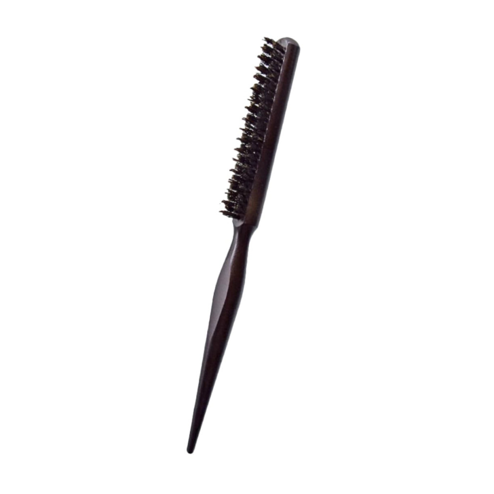 Wooden Hair Comb with TripleRow Styling and Natural Boar Bristle Brush for Salon Precision