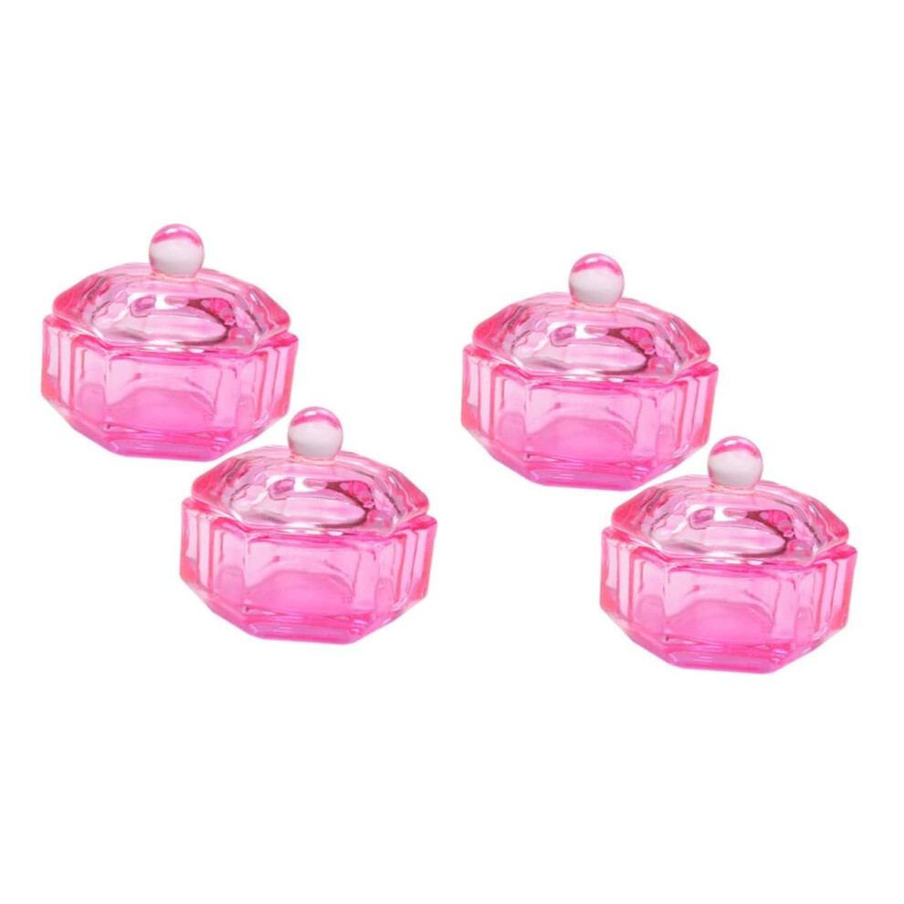 Acrylic Nail Dappen Dish Set with SpillResistant Lid Glass Monomer Holder for Powder Mixing