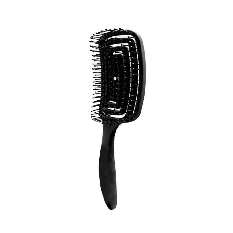 Unisex Black Detangling Comb For Wet And Dry Hair, Pain Knot Removal, Gentle Scalp Massage,
