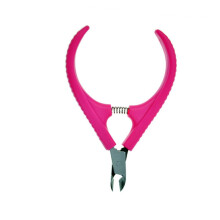 Stainless Steel Cuticle Nipper with Long Jaw for Precise Trimming, Ergonomic Handle, Rose Red