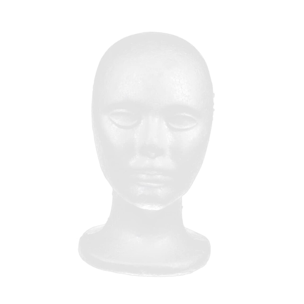 Male Mannequin Head for Wigs and Hats Foam Display with Tripod Stand for Hair Styling and Training