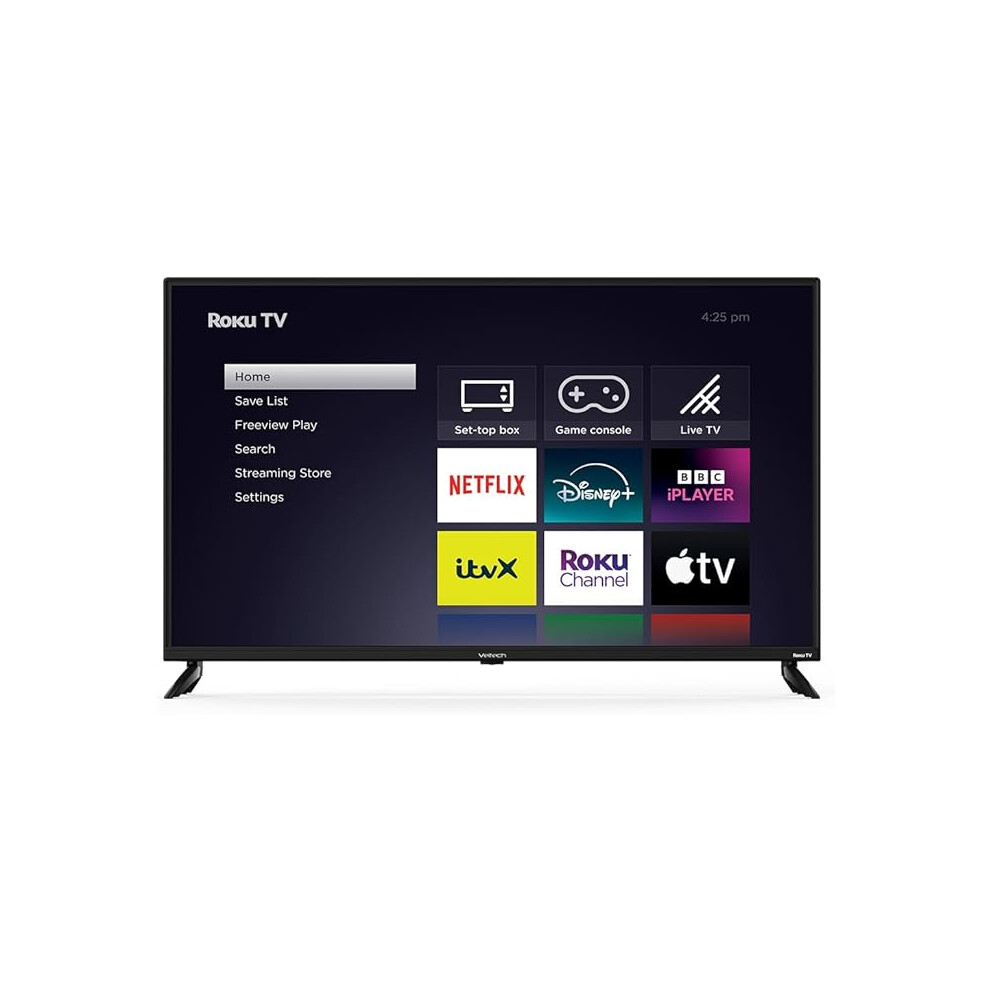 43 Inch Smart Tv 4K Uhd Roku Tv With Freeview, Netflix, Apple Tv+, Bbc Iplayer, Hdr, Dolby Audio, Voice Control, Hdmi, Usb 123456988866
