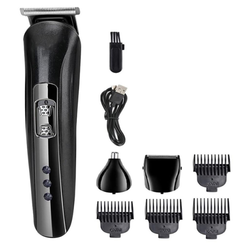 Hair Clippers for Men 3in1 Beard and Nose Trimmer, Cordless USB Rechargeable Grooming Kit