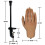 Silicone Nail Practice Hand with Stand, Realistic Texture Training Hand for Acrylic Nails 4# Right 3