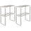 2 Pack Storage Bins Microwave Ovens Multifunctional Rack Double Layer 2