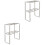 2 Pack Storage Bins Microwave Ovens Multifunctional Rack Double Layer 3
