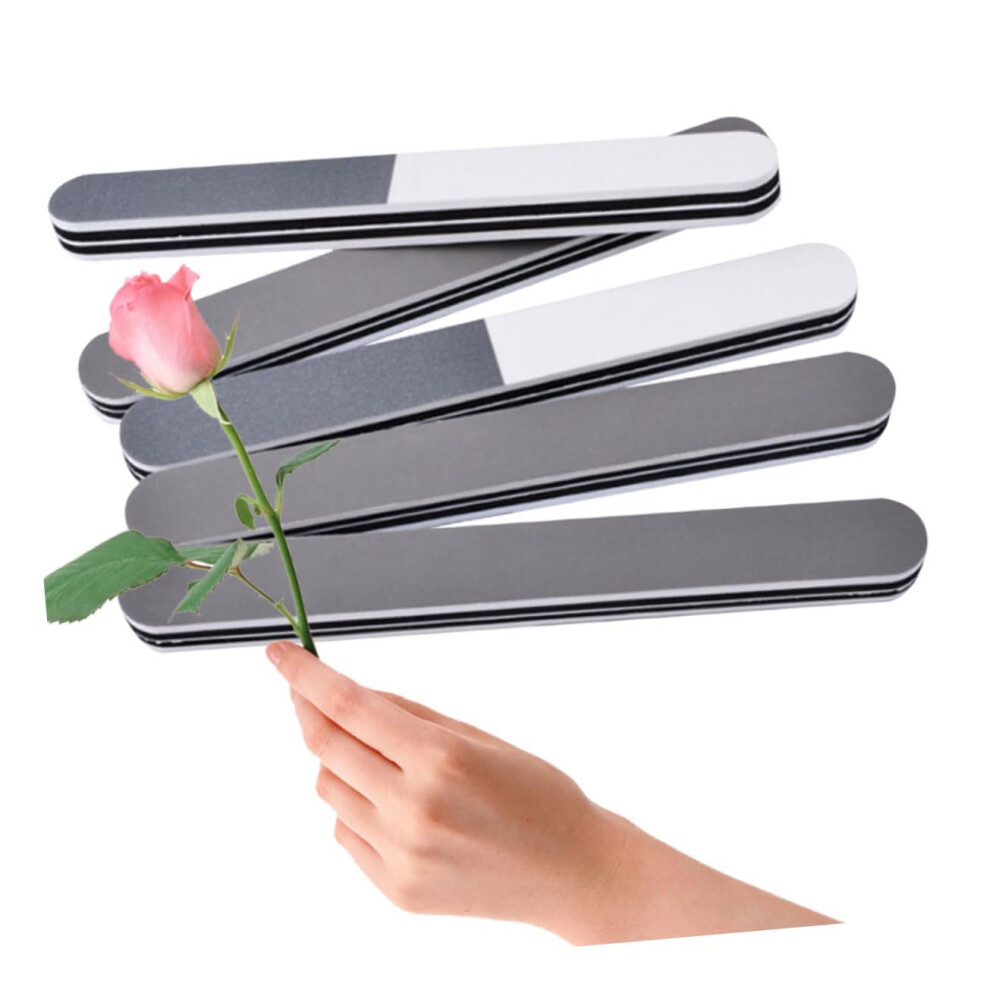 5pcs Double Sided Nail File Buffer for Natural and Acrylic Nails Manicure Pedicure