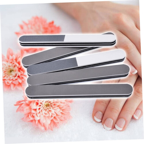 5pcs Double Sided Nail File Buffer for Natural and Acrylic Nails Manicure Pedicure 2