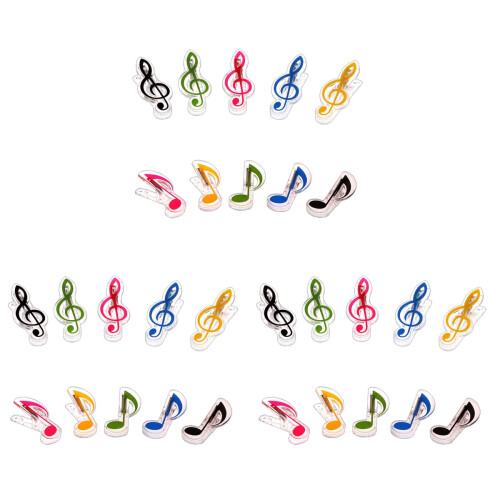 30 Pcs Piano Score Clips Music Book Holder With Random Pattern 1