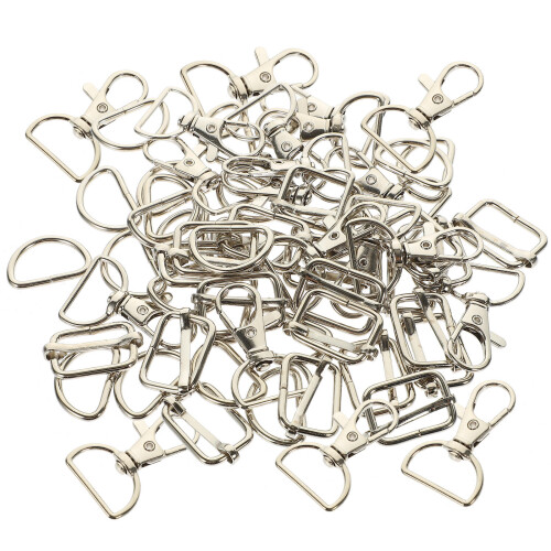 2Sets Durable Silver Metal D Ring Buckle for Handbag Craft 1