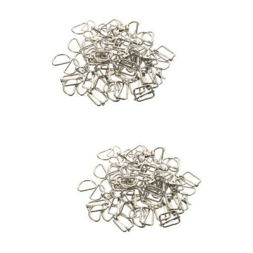 2Sets Durable Silver Metal D Ring Buckle for Handbag Craft 2