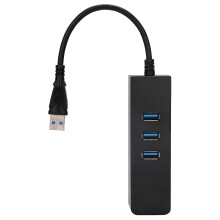 Gigabit Ethernet Adapter, USB Hub for Seamless Network Solutions, Plug and Play Ultra Slim Data Hub for High Speed Connectivity, 3 Ports USB 3.0 Hub f