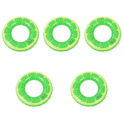 5pcs Orange Swim Ring Float Thicken Pvc Baby 2