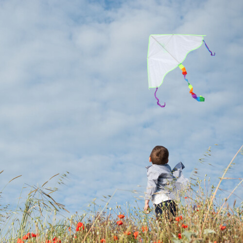 1Set Kids DIY Kite Making Kit Plastic Material Assorted Toy 2