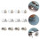 60 Pcs Waist Buttons Alloy Material No Nails 8
