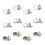 60 Pcs Waist Buttons Alloy Material No Nails 9
