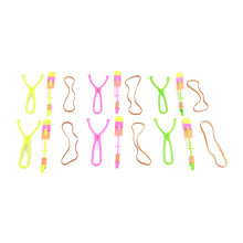 Waterproof PVC Plastic LED Helicopters Flying Spinner Rocket Rocket Launcher Glow In The Dark Outdoor Fun For Kids Light Up Party Favors DIY Assembly