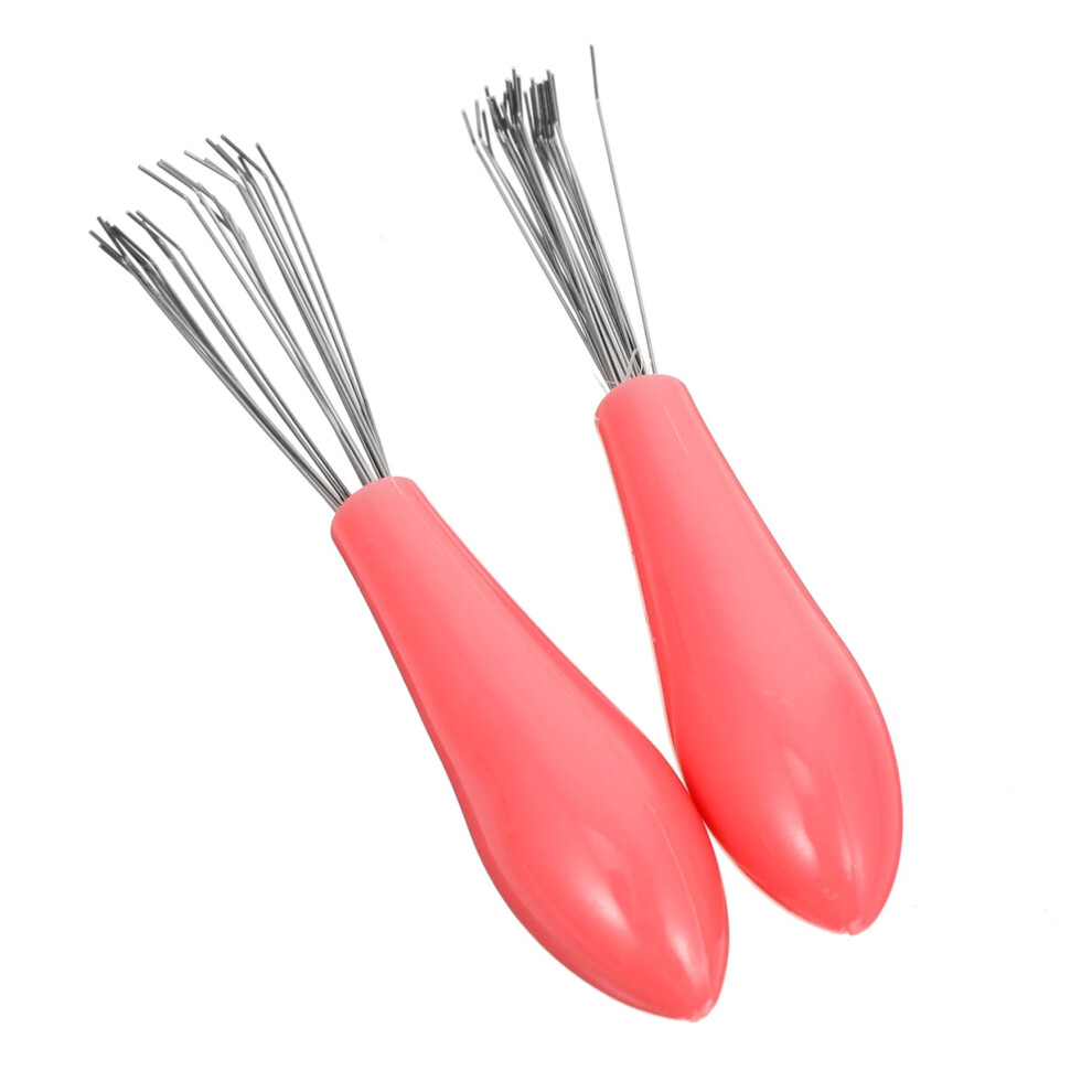 2pcs Hair Brush Cleaner and Comb Cleaning Tool with Quick Hair Removal for Home and Salon Use
